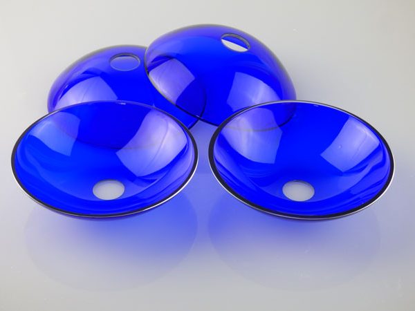 Glassonderanfertigung Leuchte kobaltblau